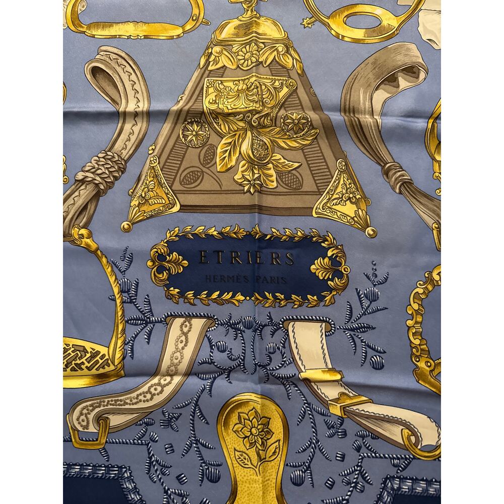 Hermes Étriers 90cm Silk Scarf